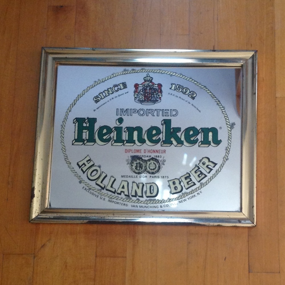 Heineken Holland Beer Bar Mirror Van Munching